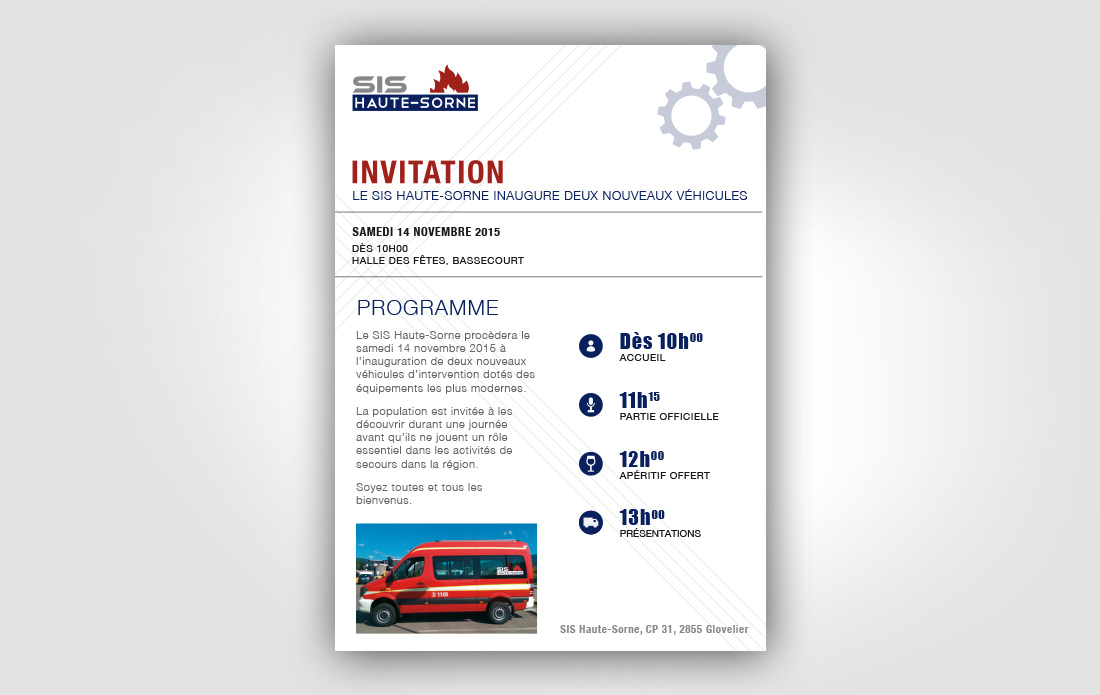 Invitation à l'inauguration de nouveaux véhicules