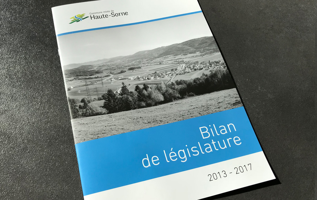 Bilan de législature de la commune de Haute-Sorne, couverture