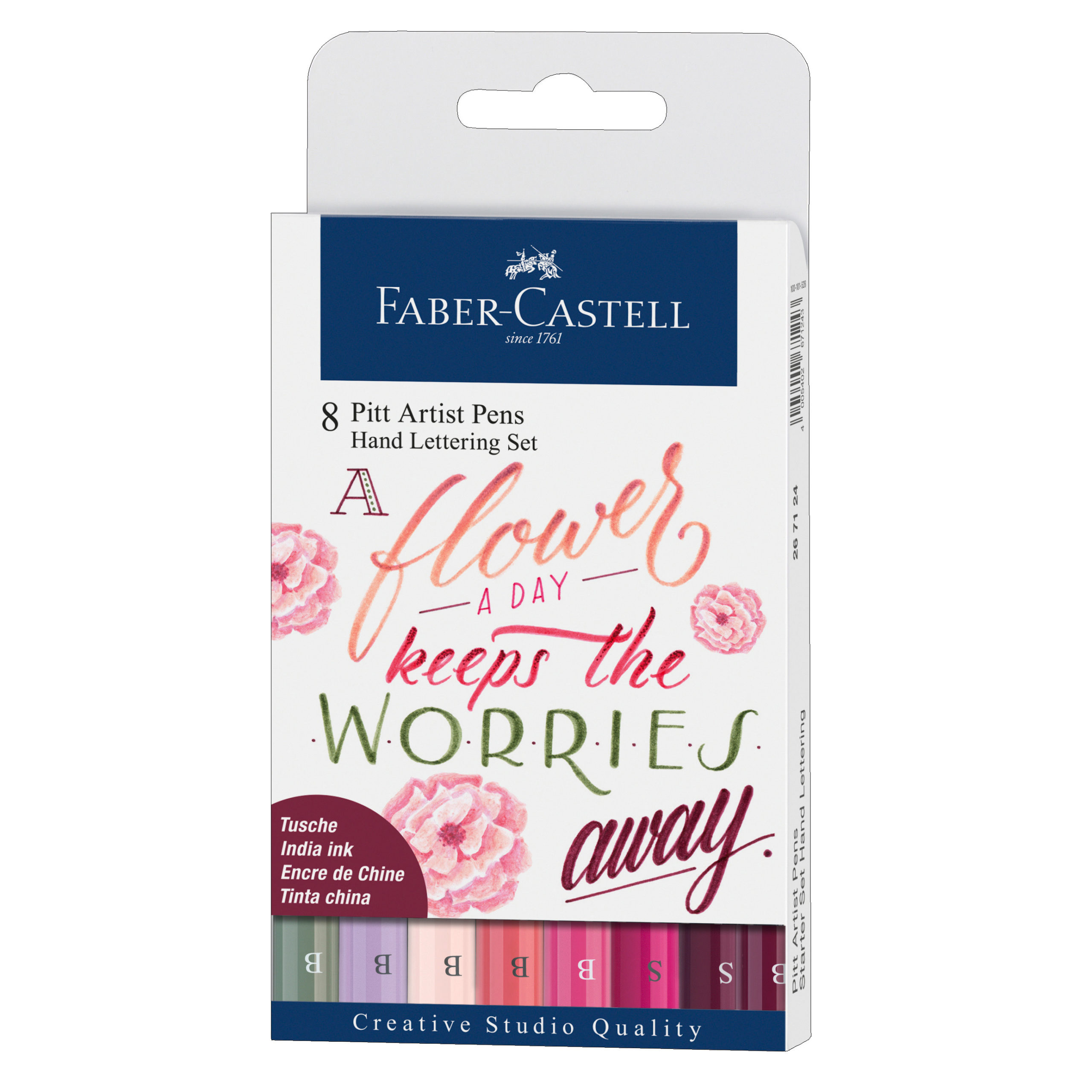 FABER-CASTELL PITT Art Pen Handlettering rose 8 pcs.