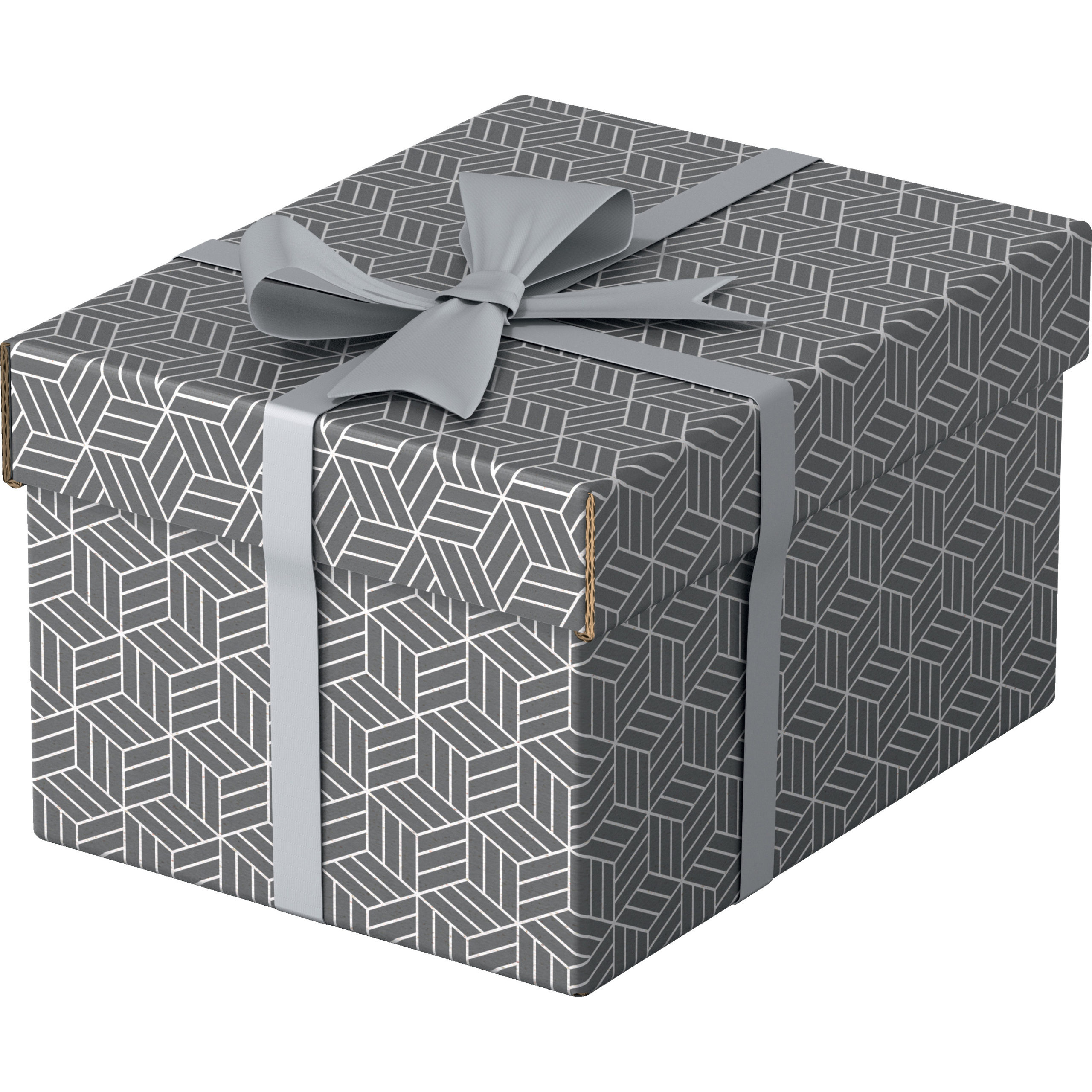 Lot de 3 boîtes de rangement 255x200x150mm grises – Image 2