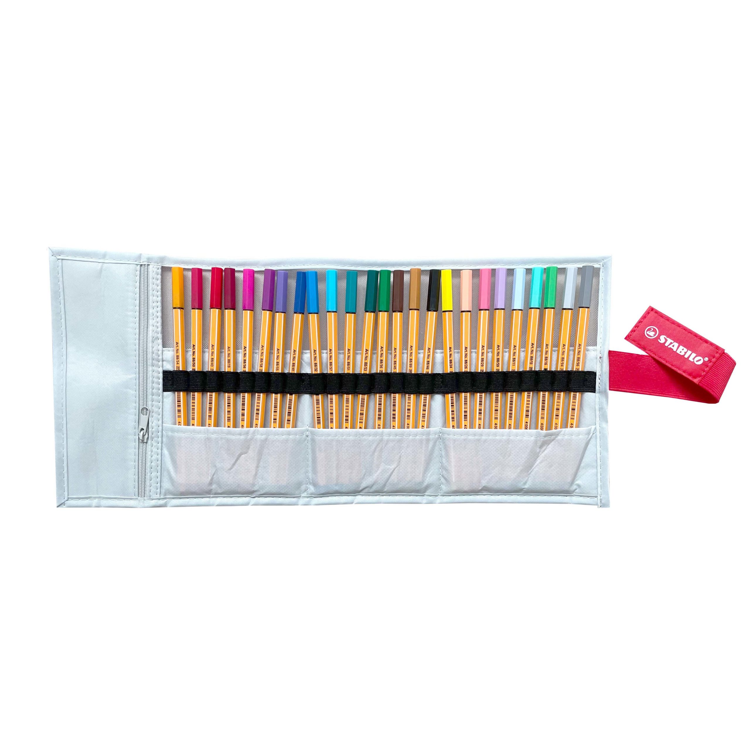STABILO Rollerset point 88 0.4mm 8825-08-03CH 25 couleurs ass. gris pastel