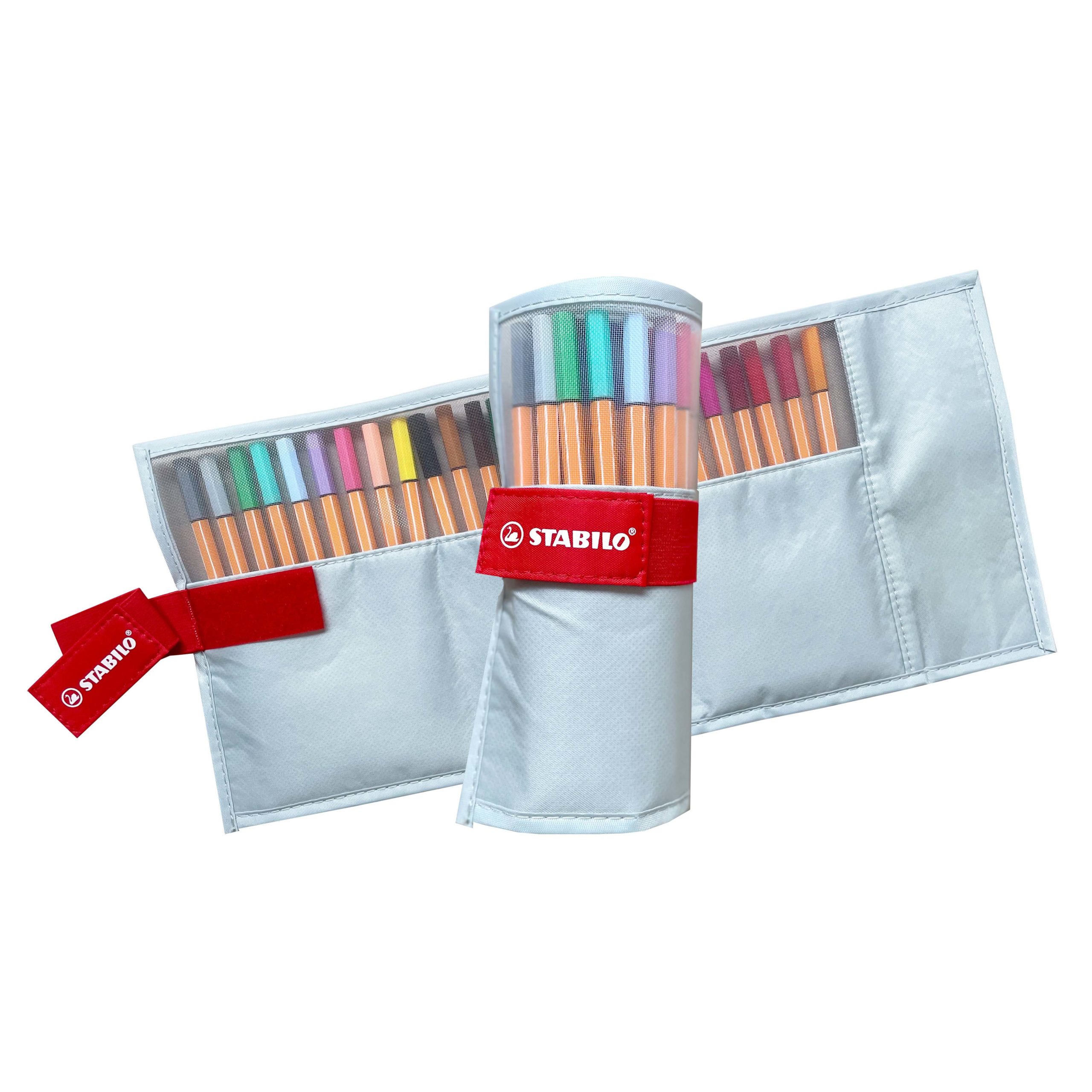 STABILO Rollerset point 88 0.4mm 8825-08-03CH 25 couleurs ass. gris pastel