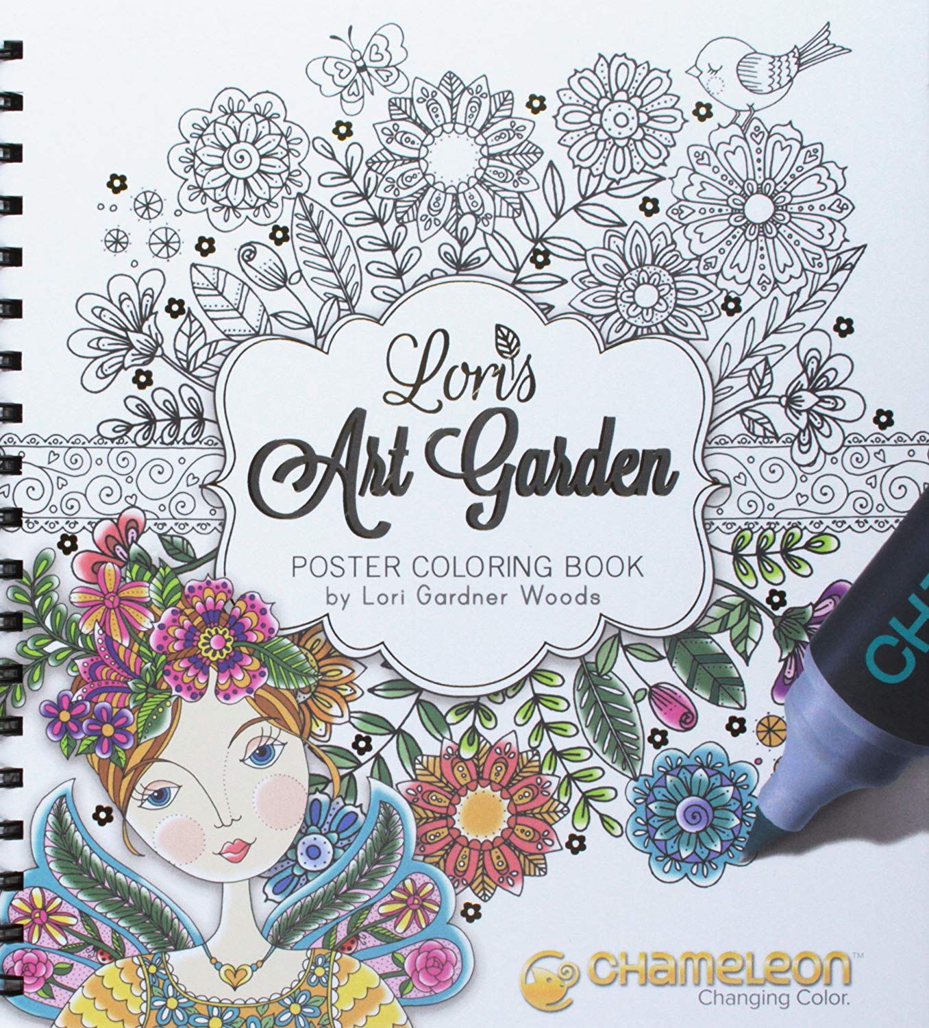 Livre de coloriage : Chameleon book Lori's garden