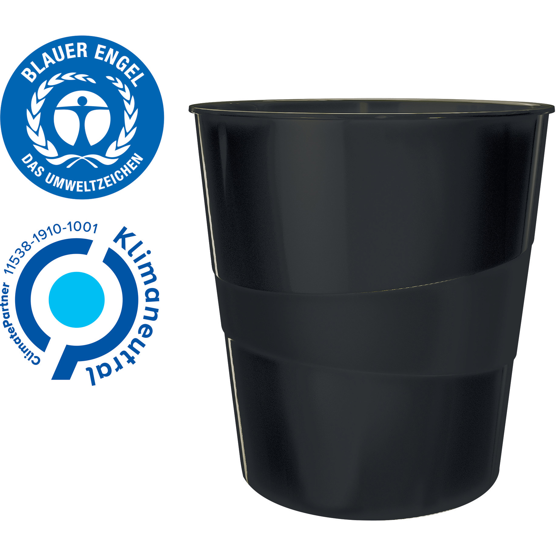 LEITZ Corbeille papier Recycle 15 litres noir