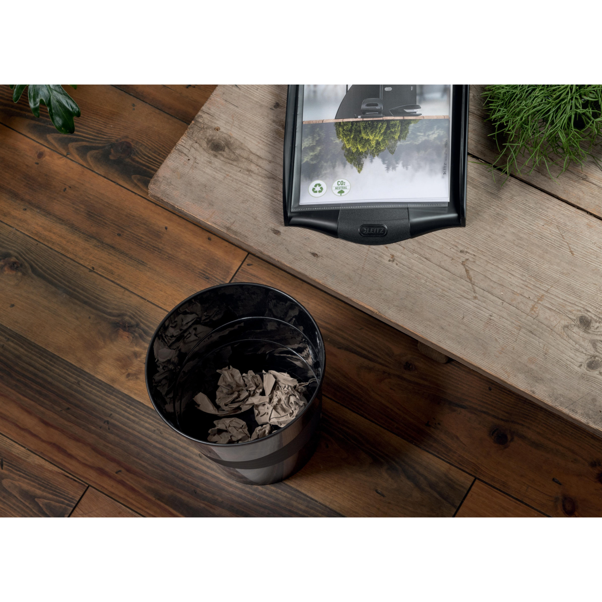LEITZ Corbeille papier Recycle 15 litres noir