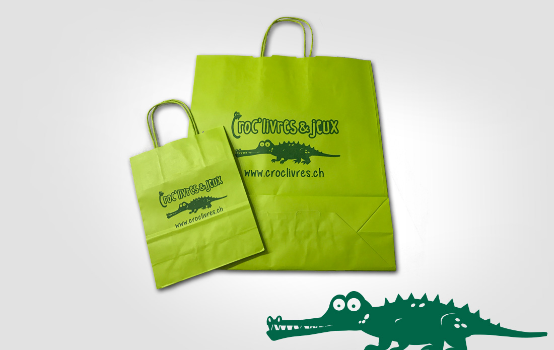 Sacs en papier Croc'livres & jeux