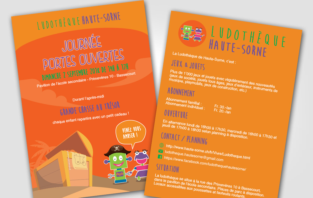 Flyer A5 ludothèque Haute-Sorne