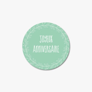 Autocollant joyeux anniversaire
