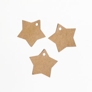 Étiquette papier kraft étoile