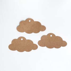 Étiquette papier kraft nuage