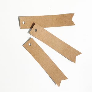 Étiquette papier kraft fanion