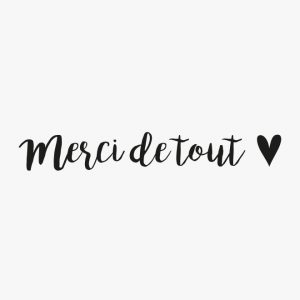 Tampon en bois, merci de tout coeur