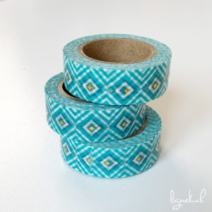 Ruban de masquage washi tape bleu losanges