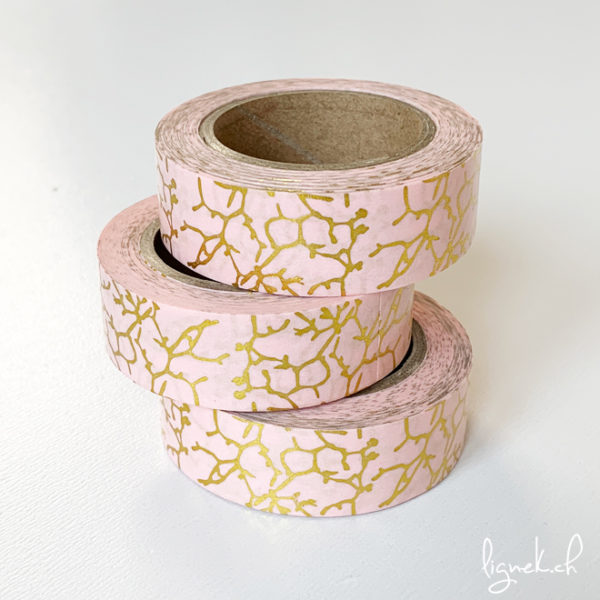 Ruban de masquage washi tape rose motifs floral