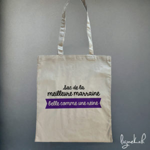 Sac de la meilleure marraine belle comme une reine