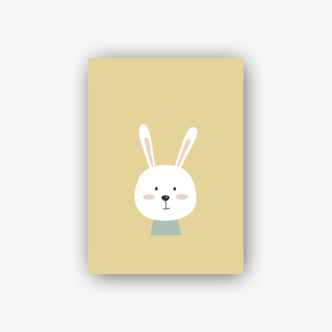 Carte Postale Lapin Ligne K
