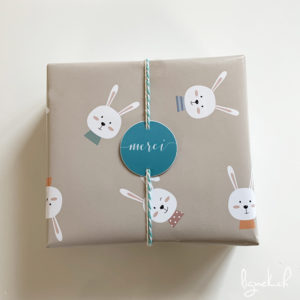 Papier cadeau lapins