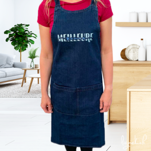Tablier denim meilleure maman