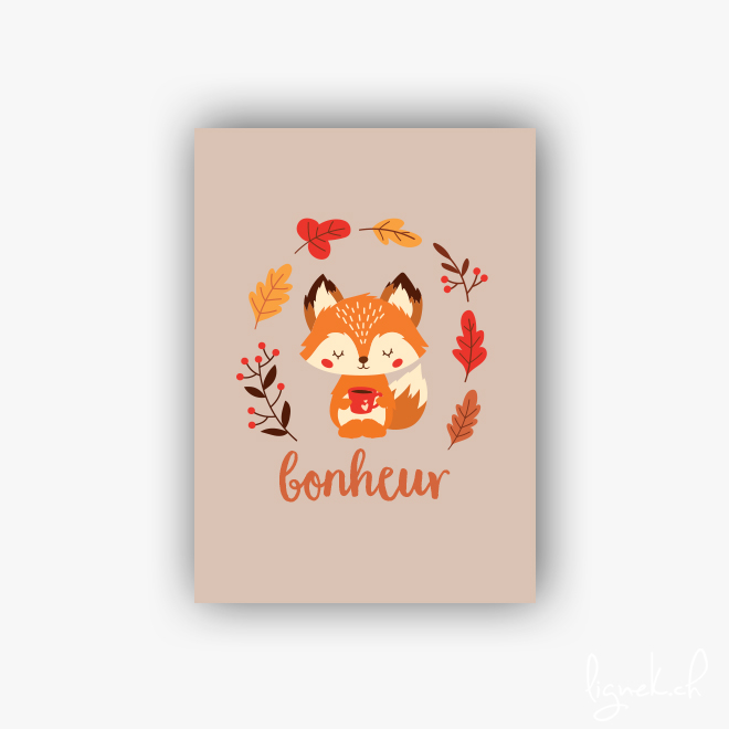 Carte Postale Renard Ligne K