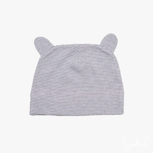 Bonnet à rayures avec oreilles