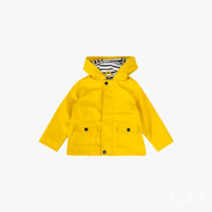 Veste de pluis à capuche jaune