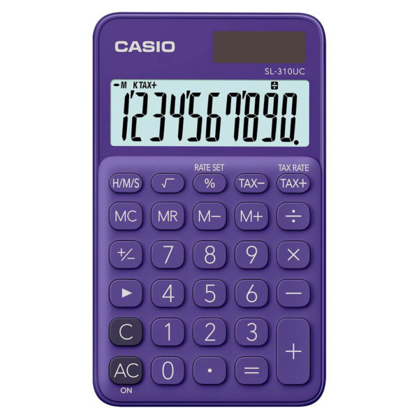 CASIO Calculatrice 10 chiffres violette