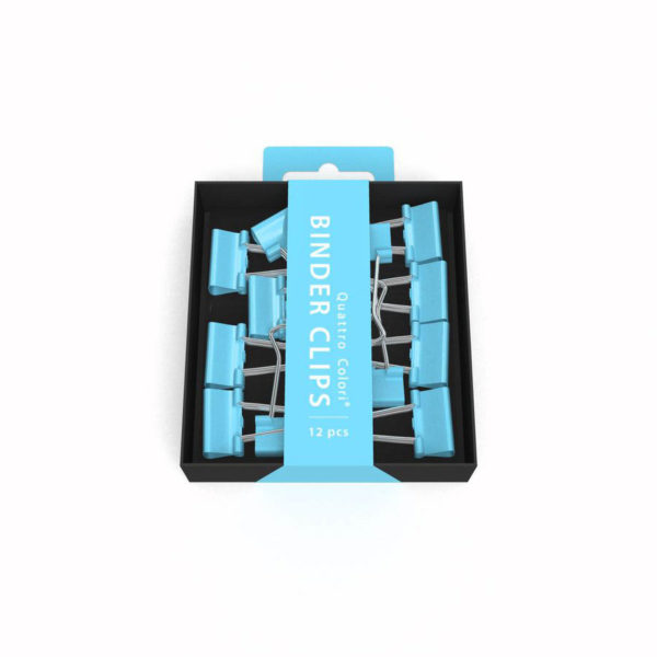 Pince clip bleu ROOST 2X9X9 cm, 12 pièces