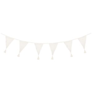 Banderole textile 4m blanc naturel JABADABADO