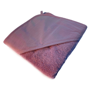 Linge à capuche bébé vieux rose
