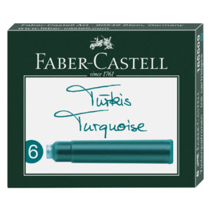 Encre Faber-Castell effaçable turquoise - 6 pièces
