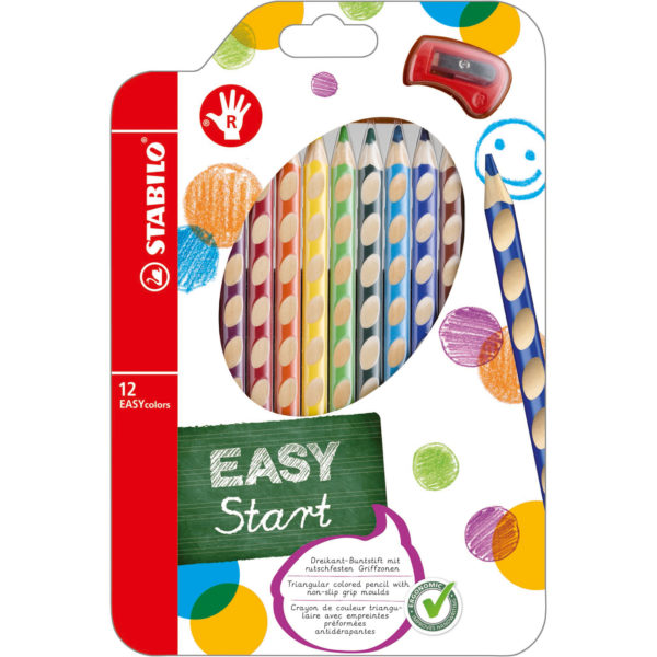 STABILO Crayon de couleur EASYcolors 331/12 12 couleurs droitier