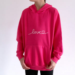 Sweat à capuche love