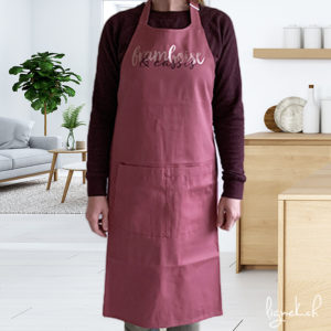Tablier marsala framboise & cassis