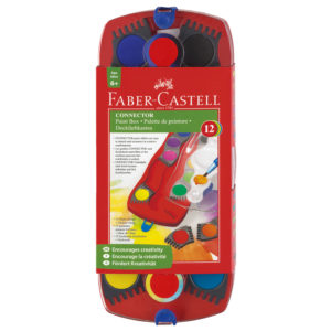 Boîte de peinture à pastilles de gouache Connector 12 couleurs FABER-CASTELL