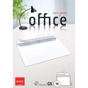 ELCO Enveloppe Office s/fenêtre C5 74469.12 100g, blanc, colle 10 pcs.