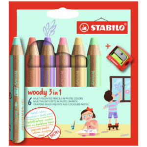 STABILO Crayon couleur woody 3en1 Pastell, étui 6 pcs.