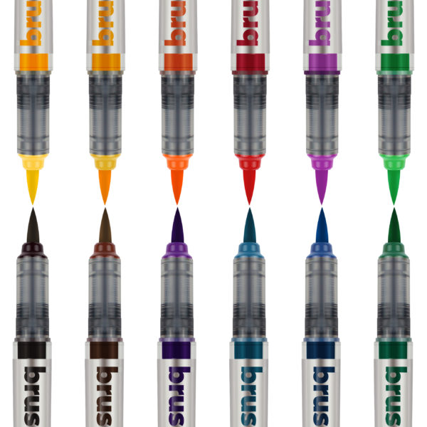KARIN Brush Marker JUNIOR + blender 27C10 Basic colours 12 pcs.