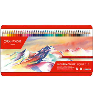 CARAN D'ACHE Crayon coul. Supracolor 3,8mm 3888.340 ass. boite mét. 40 pièces
