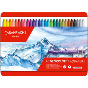 CARAN D'ACHE Crayons de cire Neocolor II 7500.340 40 couleurs ass. box métal
