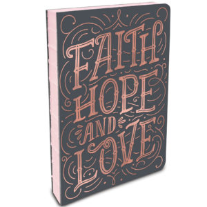 ROOST Carnet Faith Hope Love A5 CB009 ligné, 192 pages