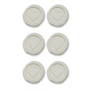 Soft rubber sticker cœur pearl