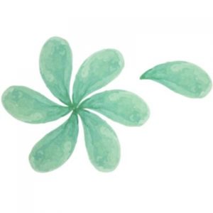 Sticker fleur bleu Artoz