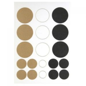 Stickers points noirs, blancs, kraft Artoz