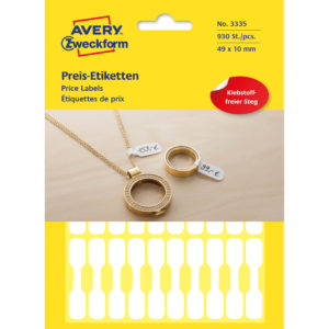 AVERY ZWECKFORM Étiquettes univers. 49x10mm 3335 blanc 924pcs./28fl.