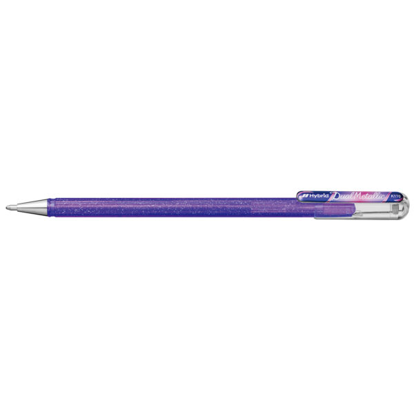 Hybrid Roller Gel Dual Metallic 1 mm violet rouge/bleu