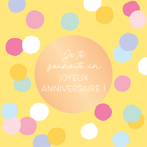 Carte double QuadrART anniversaire « Je te souhaite » effet metallic or