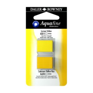 Daler Rowney Aquarelle Aquafine Lemon Yellow et Cadmium Yellow Hue