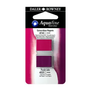 Daler Rowney Aquarelle Aquafine Quinacridone Magenta et Purple Lake