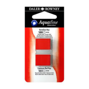 Daler Rowney Aquarelle Aquafine Vermilion Hue et Cad Red Grey