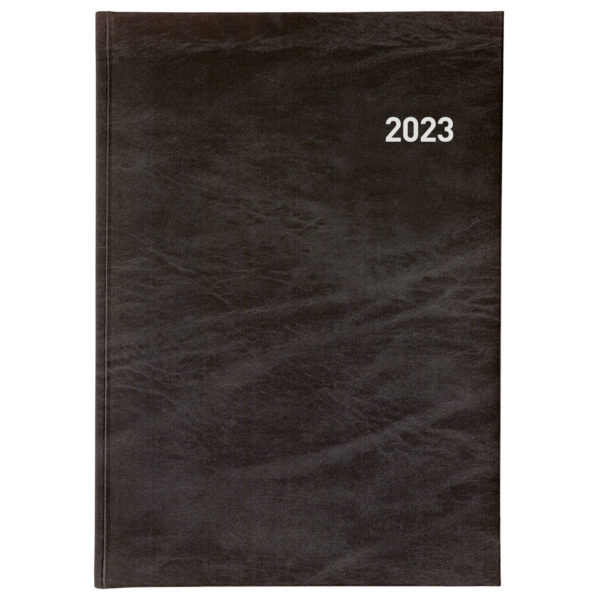 BIELLA Agenda Registra 7 plus 2023 809370020023 noir, 1S/2P, 17,2x24cm
